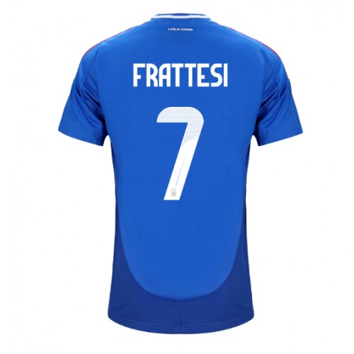 Fotballdrakt Herre Italia Davide Frattesi #7 Hjemmedrakt EM 2024 Kortermet